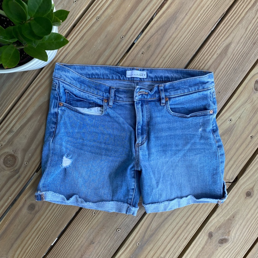 Loft Blue Jean Shorts size 6
